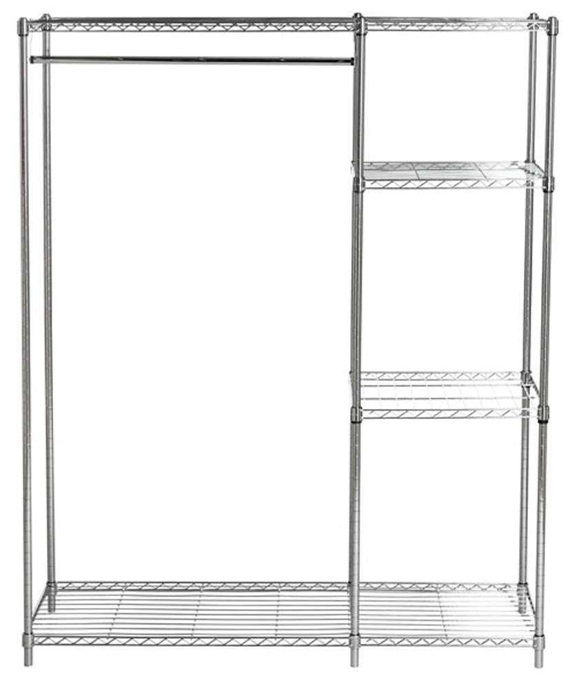 Safavieh - Betsy Adjustable Garment Rack - Chrome - HAC1008A veiw 1