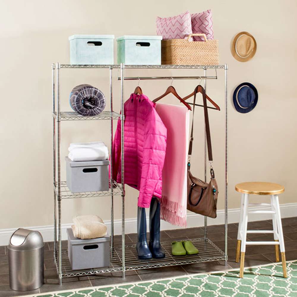 Safavieh - Betsy Adjustable Garment Rack - Chrome - HAC1008A veiw 2