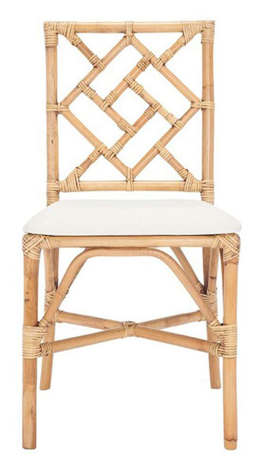 Safavieh - Bhumi Accent Chair W/ Cushion - White - Honey Brwn Wash  (Set of 2) - ACH6509B-SET2 veiw 1
