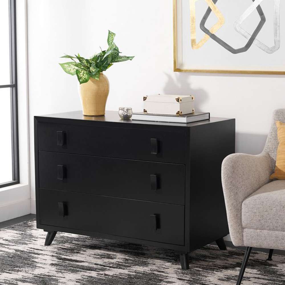 Safavieh - Blaize 3 Drawer Chest - Black - CHS6601D veiw 2
