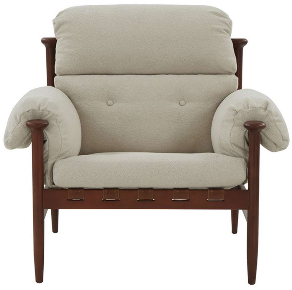 Safavieh - Couture - Blakeson Wood Frame Accent Chair - Dark Brown - Taupe - SFV5083A veiw 1