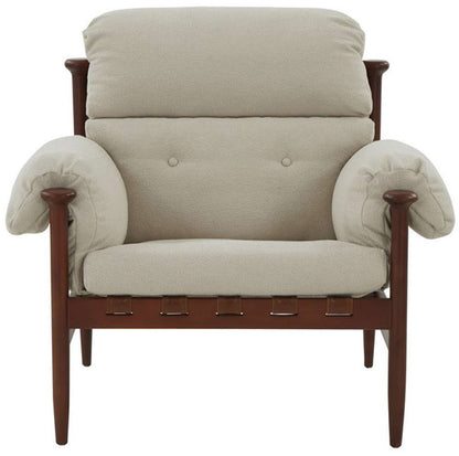 Safavieh - Couture - Blakeson Wood Frame Accent Chair - Dark Brown - Taupe - SFV5083A veiw 1