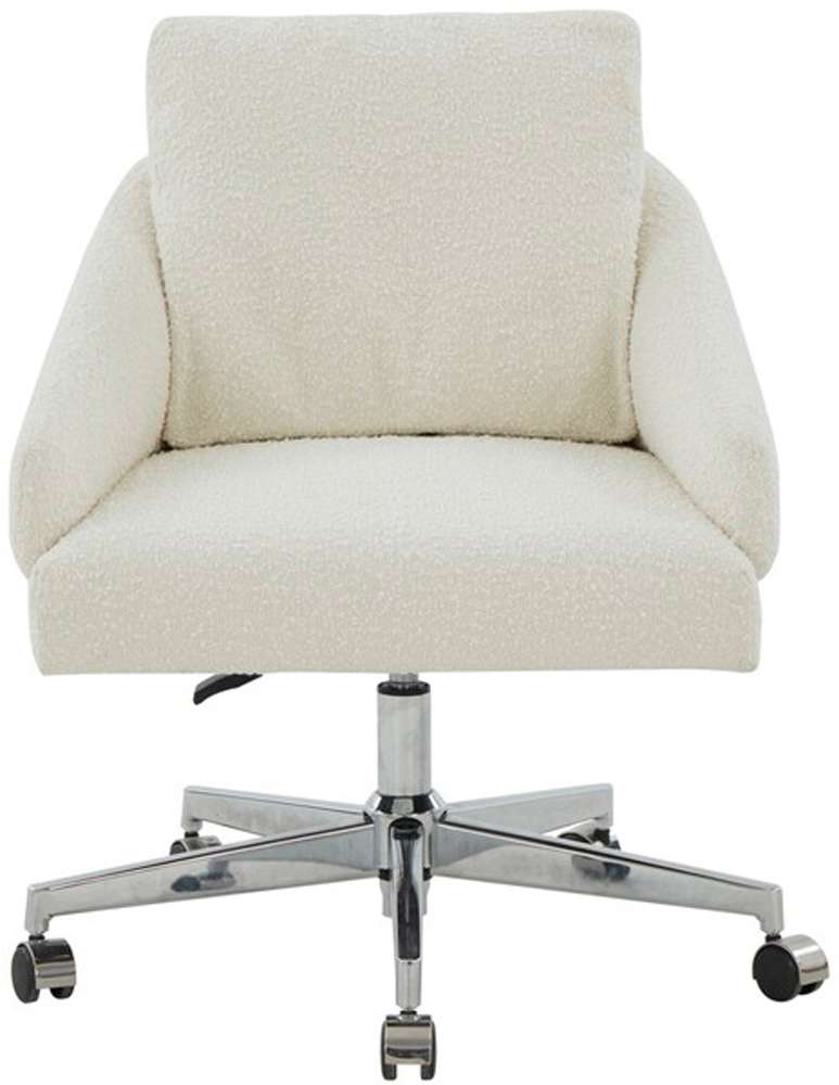 Safavieh - Couture - Blayke Adjustable Desk Chair - Ivory - Silver - SFV5057B veiw 1
