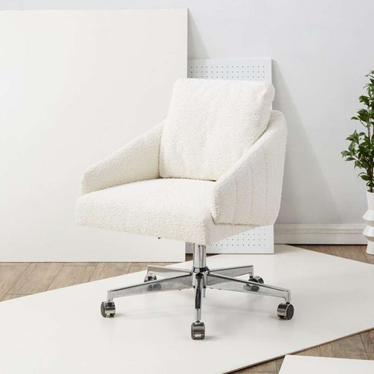Safavieh - Couture - Blayke Adjustable Desk Chair - Ivory - Silver - SFV5057B veiw 2
