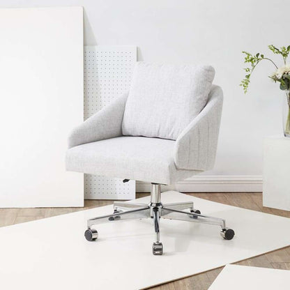 Safavieh - Couture - Blayke Adjustable Desk Chair - Light Grey - Silver - SFV5057A veiw 2