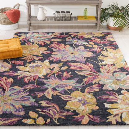 Safavieh - Blossom 467H Charcoal Plum - 9" X 12" - BLM467H-9 view 2