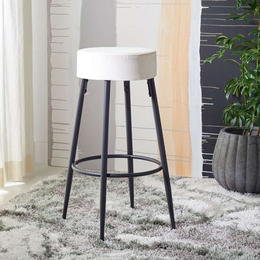 Safavieh - Bohden Round Bar Stool - Ivory - Black - BST7508A veiw 2