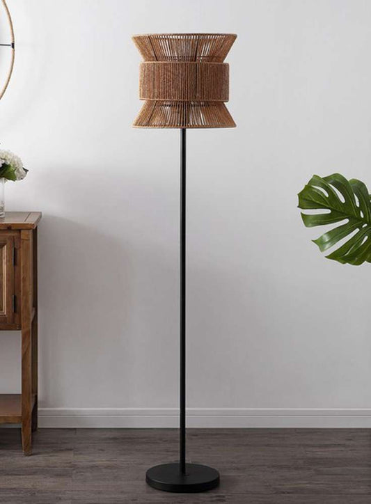 Safavieh - Boyer 60in Floor Lamp - Natural - Black - FLL4100A veiw 1