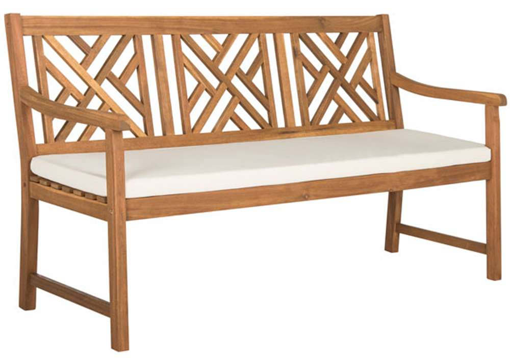 Safavieh - Bradbury 3 Seat Bench - Natural - Beige - PAT6738A veiw 3
