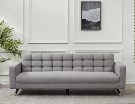 Safavieh - Couture - Bradson Tufted Back Sofa - Light Grey - Black - SFV4819A veiw 2