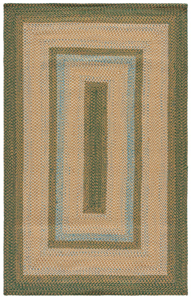Safavieh - Braided 303Y Brown / Dark Green - 4" X 6" - BRD303Y-4 view 1