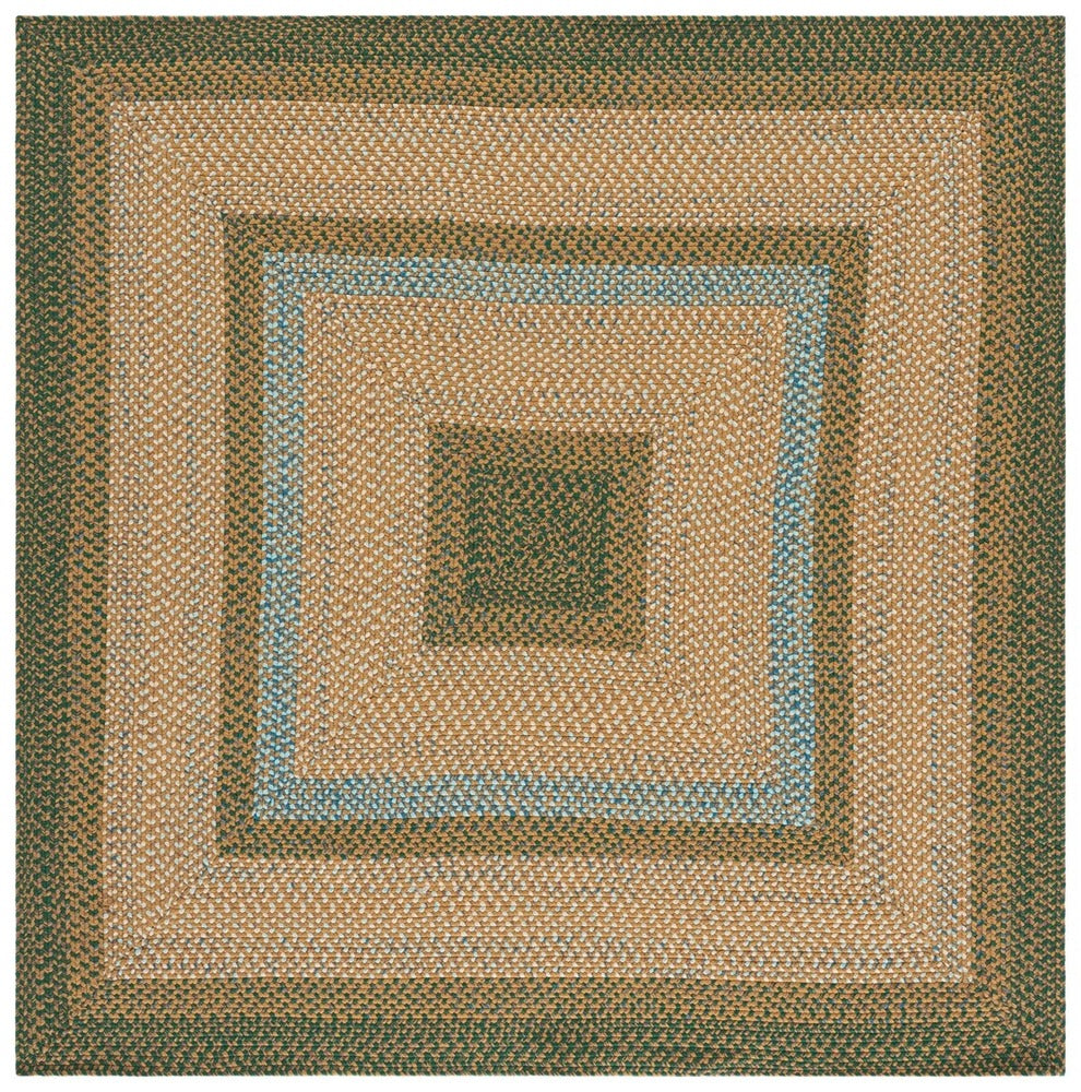 Safavieh - Braided 303Y Brown / Dark Green - 6" X 6" - BRD303Y-6SQ view 1