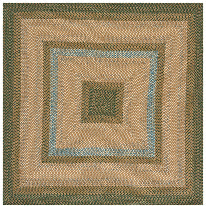 Safavieh - Braided 303Y Brown / Dark Green - 6" X 6" - BRD303Y-6SQ view 1