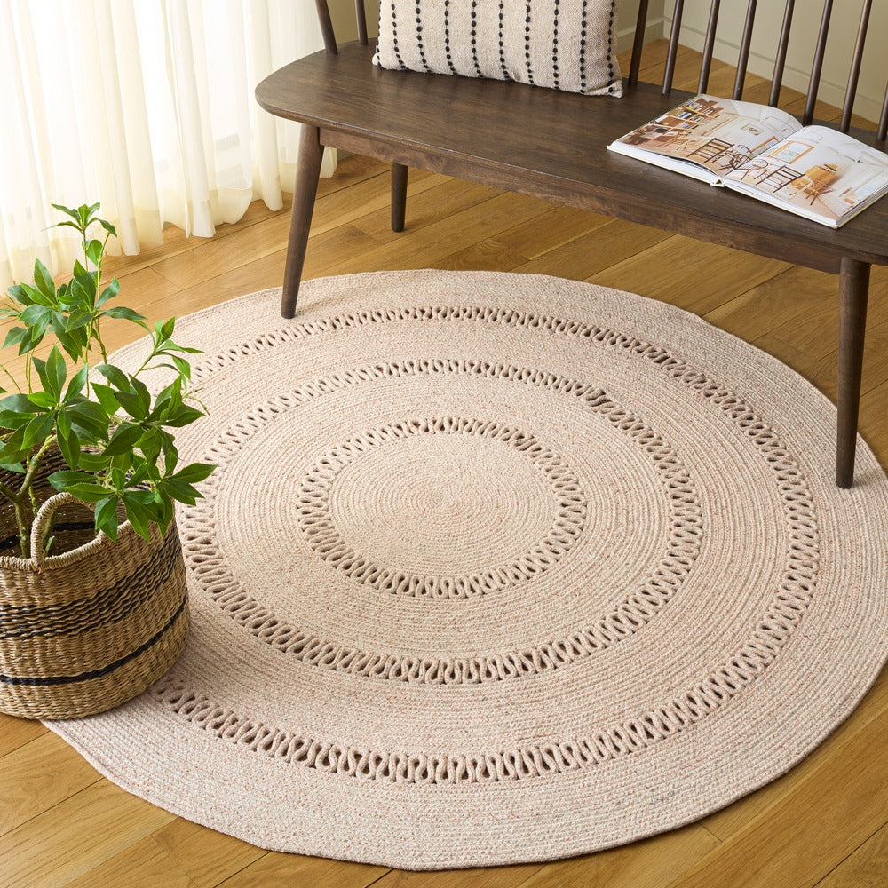 Safavieh - Braided 554P Peach Ivory - 3" X 3" - BRD554P-3R view 2