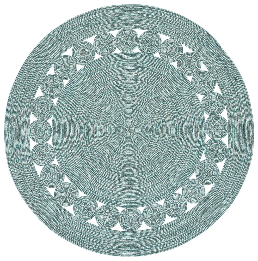 Safavieh - Braided 559K Turquoise Ivory - 4" X 4" - BRD559K-4R view 1