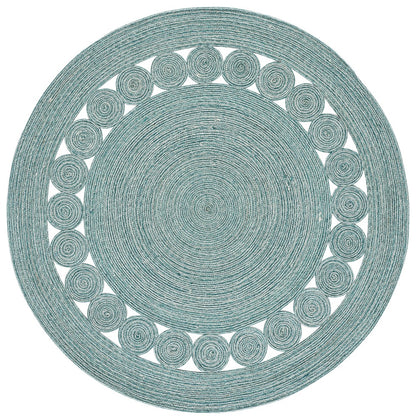Safavieh - Braided 559K Turquoise Ivory - 4" X 4" - BRD559K-4R view 1