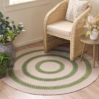 Safavieh - Braided 560Y Green Pink - 6" X 6" - BRD560Y-6R view 2