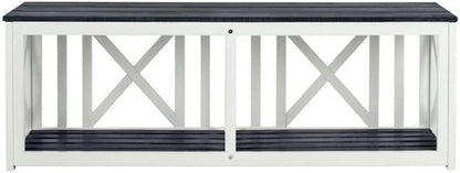 Safavieh - Branco Bench - Dark Slate Gray - White - FOX6706K veiw 1
