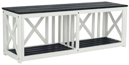 Safavieh - Branco Bench - Dark Slate Gray - White - FOX6706K veiw 3