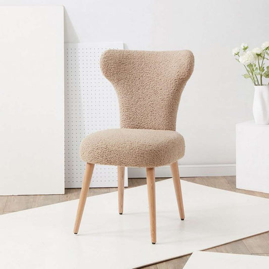 Safavieh - Couture - Brandietta Faux Shearling Dining Chair - Light Brown - Walnut - SFV5089A veiw 2