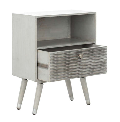 Safavieh - Brandy 1 Drawer Nightstand - Grey Walnut - NST5301A veiw 3