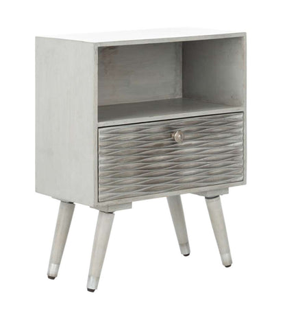 Safavieh - Brandy 1 Drawer Nightstand - Grey Walnut - NST5301A veiw 4