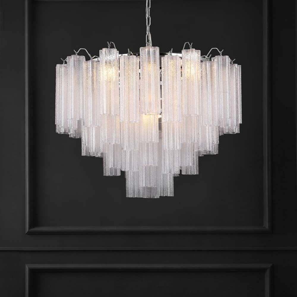 Safavieh - Couture - Breanna Glass Chandelier - Chrome - Clear - CTL1057A veiw 2