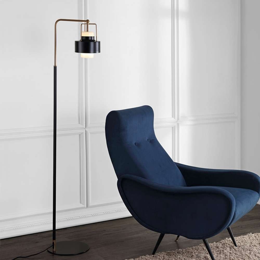 Safavieh - Brendon Floor Lamp - Black - Brass - FLL4039A veiw 2