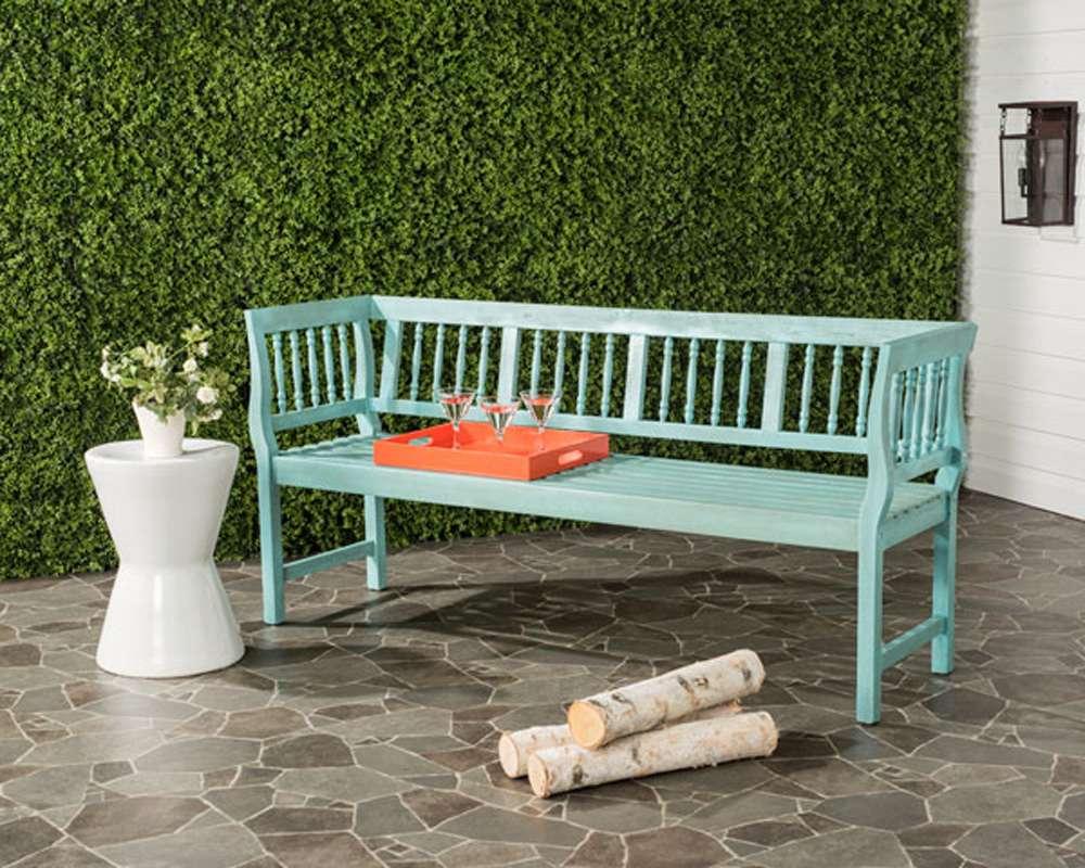 Safavieh - Brentwood Bench - Beach House Blu - Beige - PAT6732D veiw 2