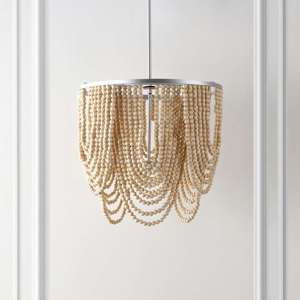 Safavieh - Bressi 4Lt 20.5in Chandelier - Silver - Natural - CHA4035A veiw 1