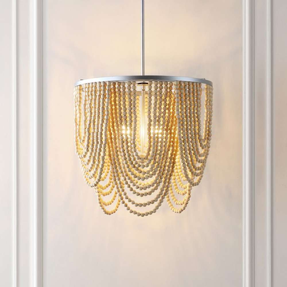 Safavieh - Bressi 4Lt 20.5in Chandelier - Silver - Natural - CHA4035A veiw 2