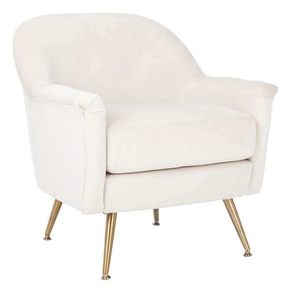 Safavieh - Brienne Mid Century Arm Chair - Ivory - Brass - ACH4506A veiw 3