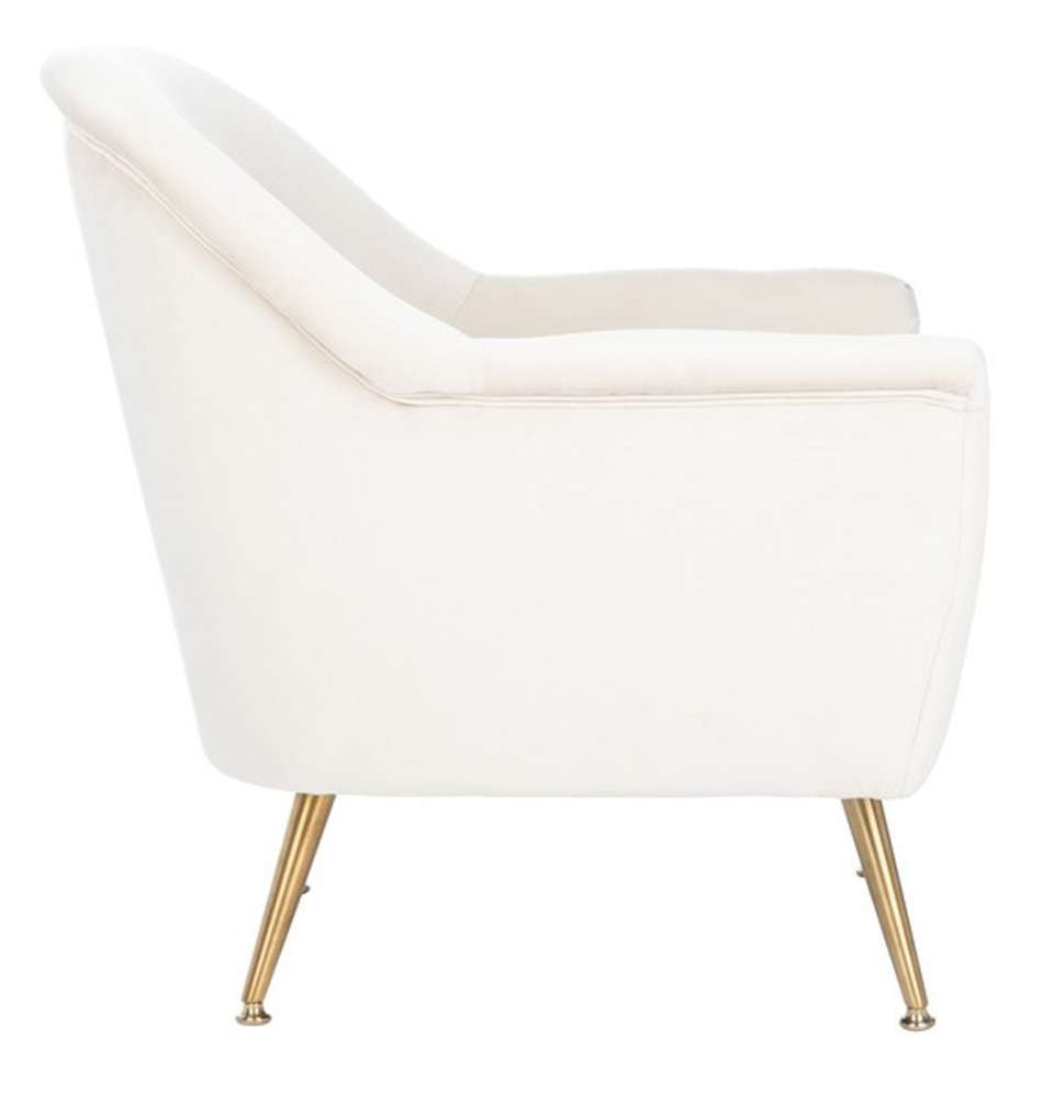 Safavieh - Brienne Mid Century Arm Chair - Ivory - Brass - ACH4506A veiw 4