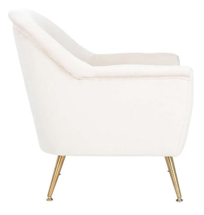 Safavieh - Brienne Mid Century Arm Chair - Ivory - Brass - ACH4506A veiw 4