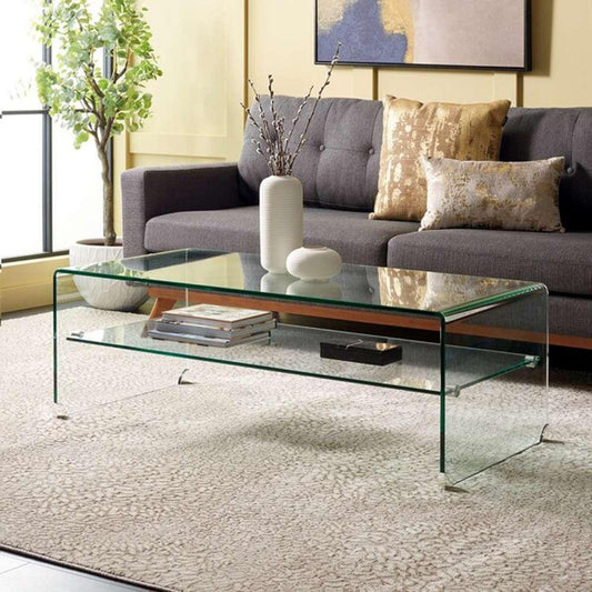 Safavieh - Brioni Temp Glass Coffee Table - Clear - COF7303A veiw 2
