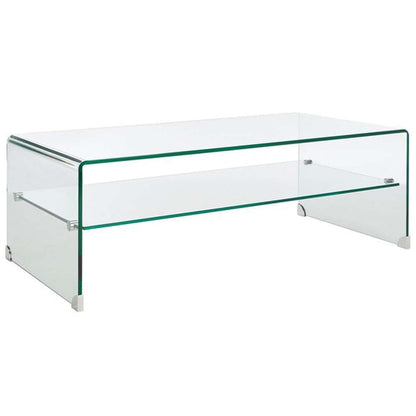 Safavieh - Brioni Temp Glass Coffee Table - Clear - COF7303A veiw 3