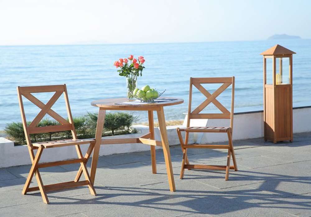 Safavieh - Bruna 3 Piece Bistro Set - Natural - PAT7028A veiw 1