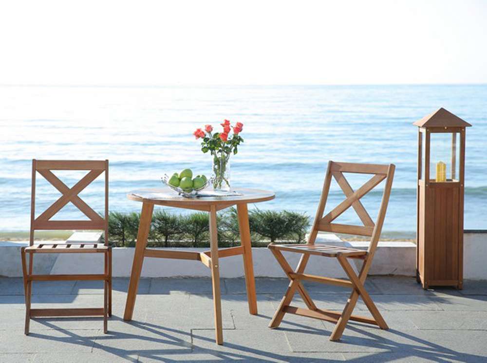 Safavieh - Bruna 3 Piece Bistro Set - Natural - PAT7028A veiw 2