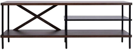Safavieh - Bruno Industrial Media Stand - Walnut - Black - MED5001A veiw 1