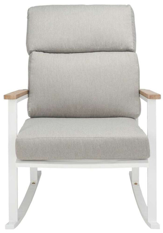 Safavieh - Couture - Brutus Rocking Chair - White - Light Grey - CPT1035A veiw 1