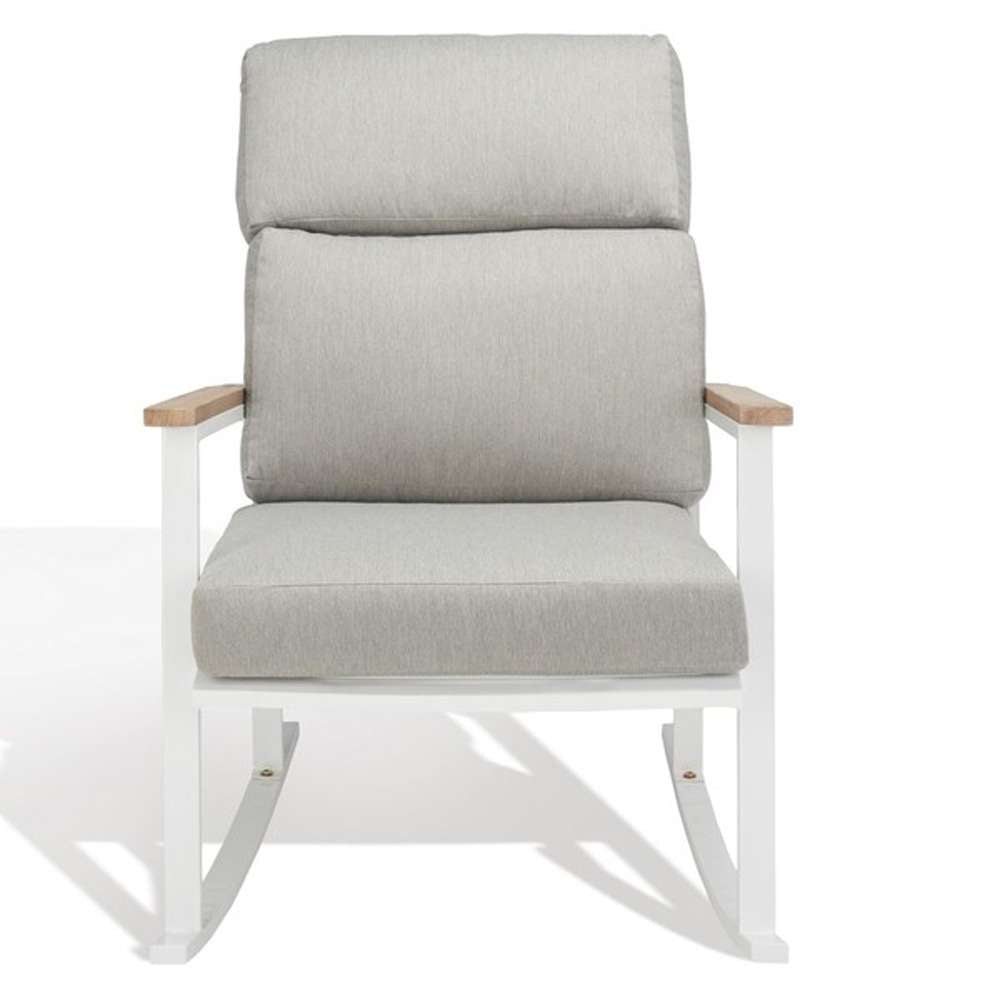 Safavieh - Couture - Brutus Rocking Chair - White - Light Grey - CPT1035A veiw 2