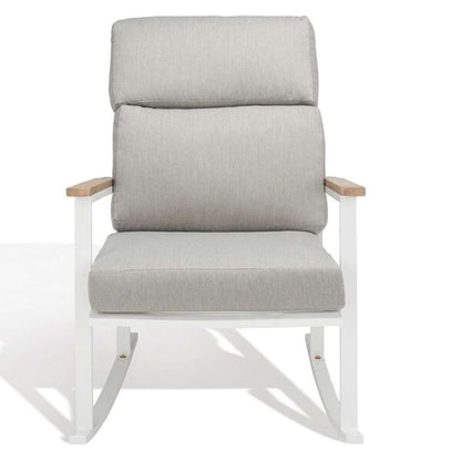 Safavieh - Couture - Brutus Rocking Chair - White - Light Grey - CPT1035A veiw 2
