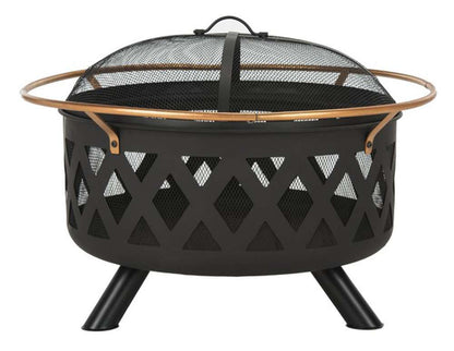 Safavieh - Bryce Round Fire Pit - Copper - Black - PIT2003A veiw 1
