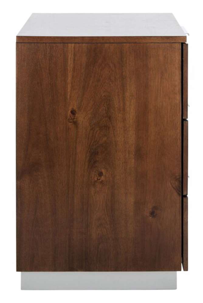 Safavieh - Brylin 3 Drawer Nightstand - Dark Walnut - NST6404A veiw 5