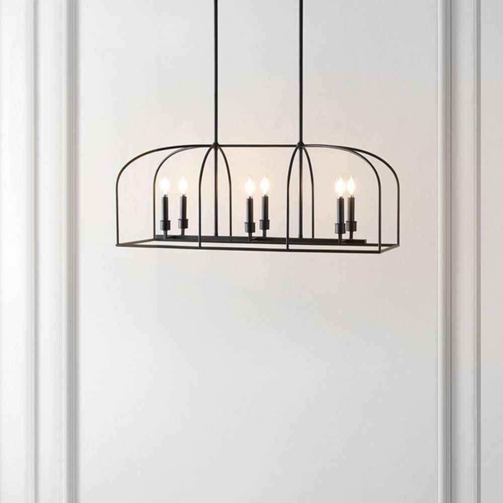Safavieh - Bryndan 6 Lt 35in Chandelier - Black - CHA4068A veiw 2