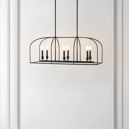 Safavieh - Bryndan 6 Lt 35in Chandelier - Black - CHA4068A veiw 2