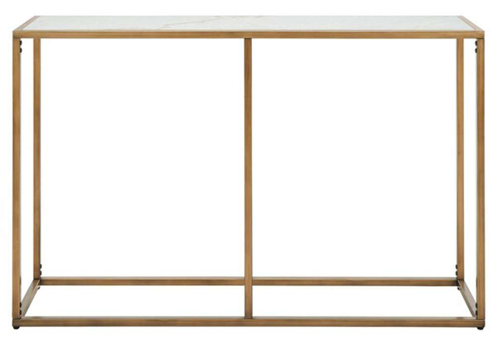 Safavieh - Couture - Brynna Marble Console Table - Bronze - White - SFV9516A veiw 1