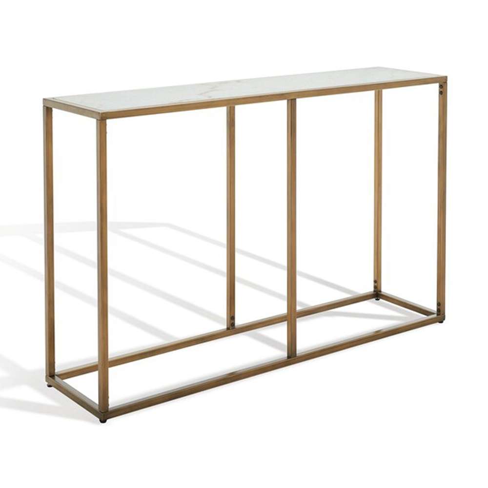Safavieh - Couture - Brynna Marble Console Table - Bronze - White - SFV9516A veiw 4