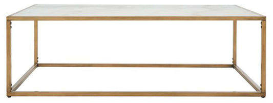 Safavieh - Couture - Brynna Rect Marble Coffee Tabl - Bronze - White - SFV9515A veiw 1