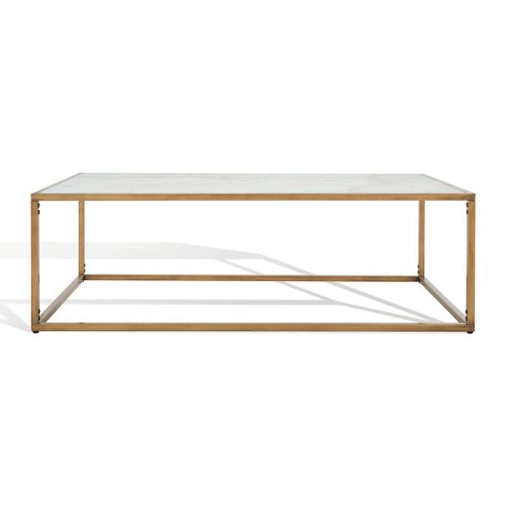 Safavieh - Couture - Brynna Rect Marble Coffee Tabl - Bronze - White - SFV9515A veiw 3